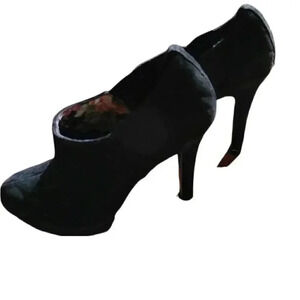 Rocket Dog Black Suede Woman's Shoes sz 8M Platform Sole  4" Heels